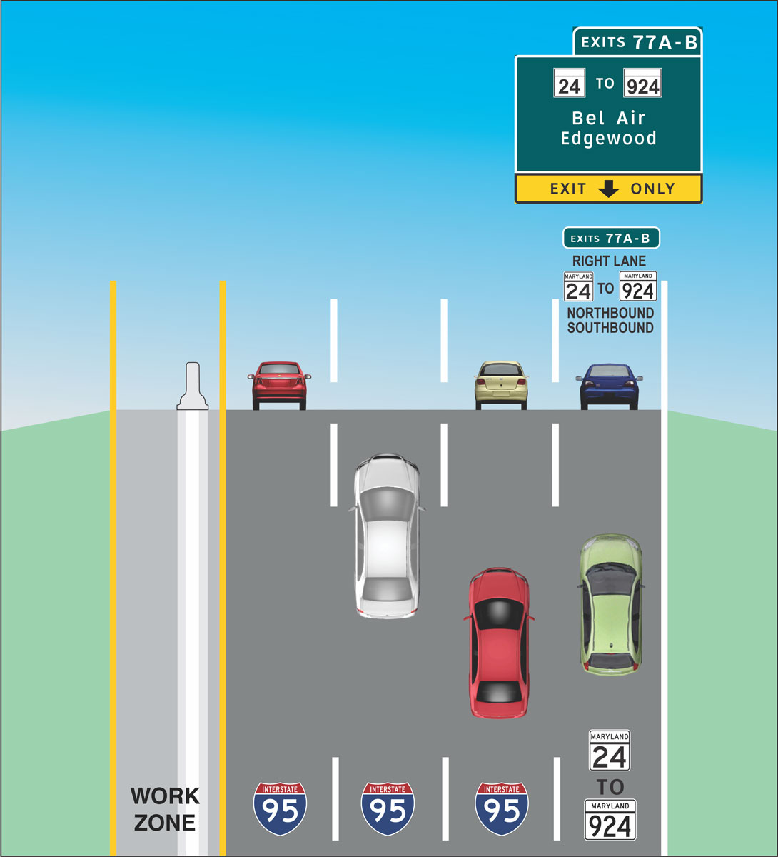 Traffic Shift on Northbound I-95 between MD 152 and MD 24 | MDTA